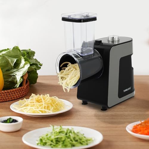 Râpe légumes électrique haute efficacité avec lames interchangeables et dissipation thermique