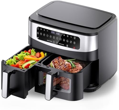 Friteuse à air double 10L avec technologie RapidAir et écran tactile