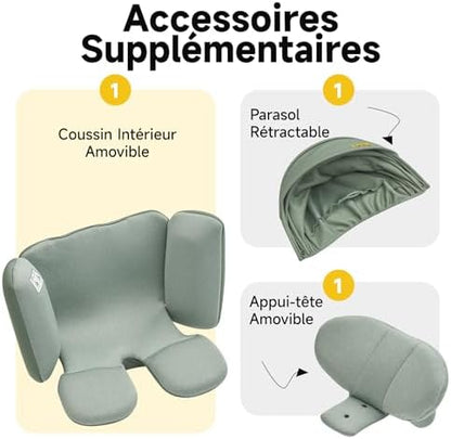 Siège auto isofix sécurisé et pratique pour enfants de 40 cm à 150 cm