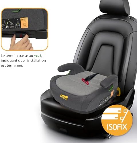 Siège auto isofix groupe 2-3 pour enfants de 6 à 12 ans avec sécurité ECE R129