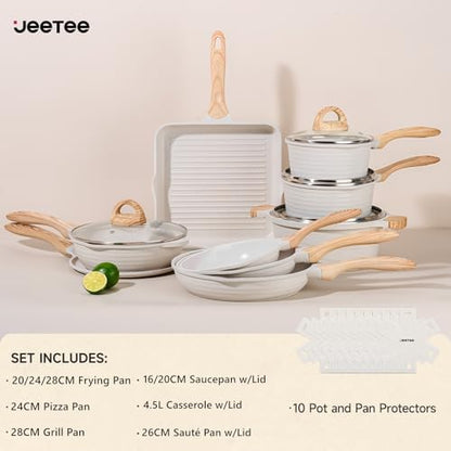 Batterie de cuisine 23 pièces avec conception innovante et nettoyage facile