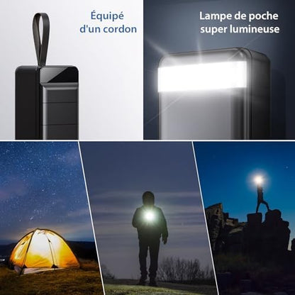 Batterie externe 50000mah avec charge rapide et sécurité avancée pour tous vos appareils