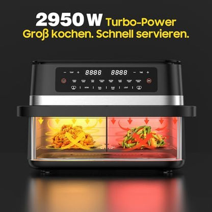 Friteuse à air XXL 11L avec double zone et cuisson rapide et saine