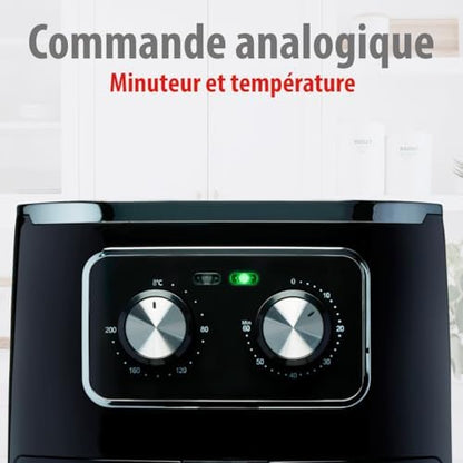 Friteuse à air 4,5 L avec minuterie et contrôle de température pour 1-4 personnes