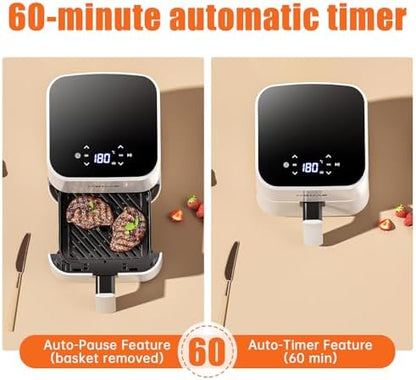 Friteuse à air compacte et efficace de 2,5L avec écran tactile et nettoyage facile
