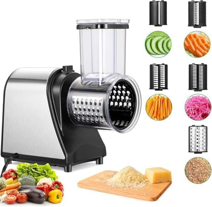 Râpe légumes électrique multifonctionnelle avec moteur puissant et nettoyage facile