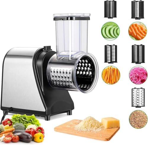 Râpe légumes électrique multifonctionnelle avec moteur puissant et nettoyage facile