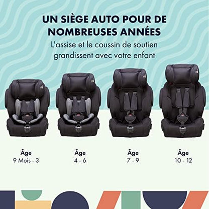 Siège auto isofix pour enfants de 9 mois à 12 ans avec harnais sécurisé