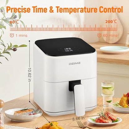 Friteuse à air compacte et efficace de 2,5L avec écran tactile et nettoyage facile