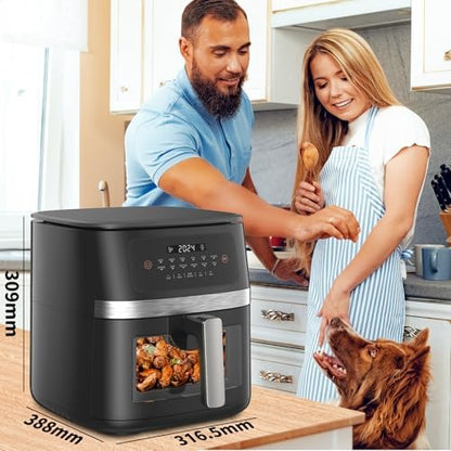 Friteuse à air sans huile avec technologie de cuisson rapide et fenêtre de visualisation