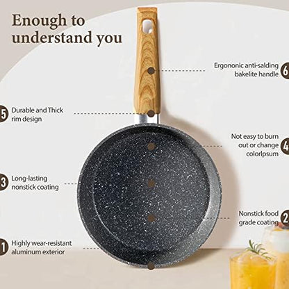 Batterie de cuisine antiadhésive en granit avec compatibilité à induction
