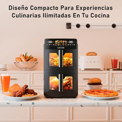 Air fryer 10L avec double compartiment et puissance exceptionnelle pour une cuisson polyvalente