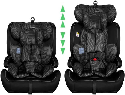Siège auto isofix évolutif pour enfants de 15 mois à 12 ans, sécurité et confort