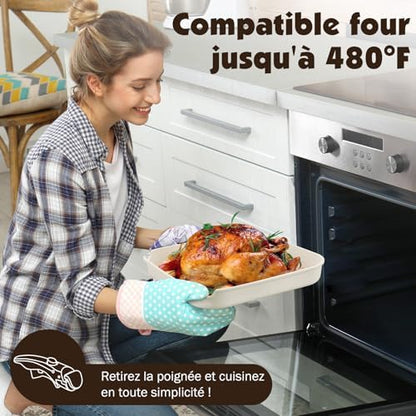 Batterie de cuisine polyvalente avec revêtement granit antiadhésif et design empilable