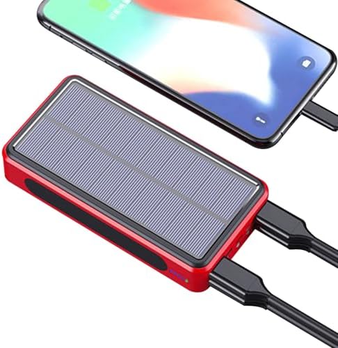 Batterie externe 50000mAh avec chargeur solaire et lumière LED pour utilisation extérieure